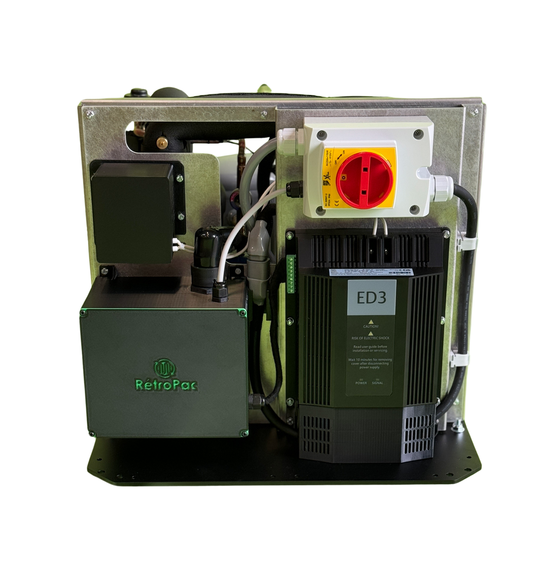 Photographie du sytème électrique de la pompe à chaleur LifePAC