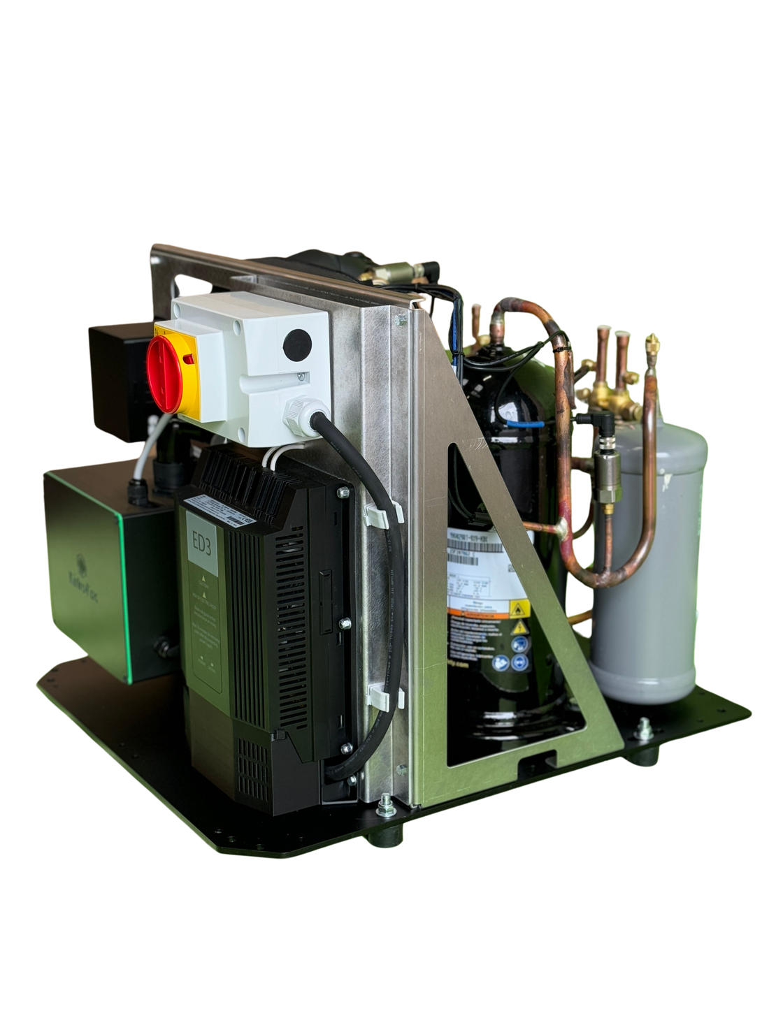 Photographie du système de géothermie présent dans la LIfePAC vue de côté